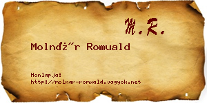 Molnár Romuald névjegykártya