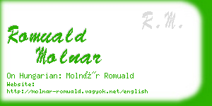 romuald molnar business card